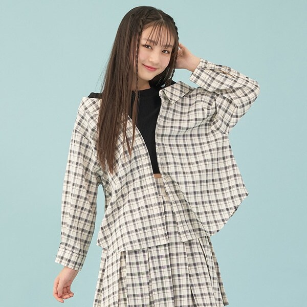 レイヤード長袖シャツ