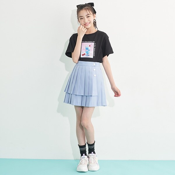 ラップ2段プリーツスカパン