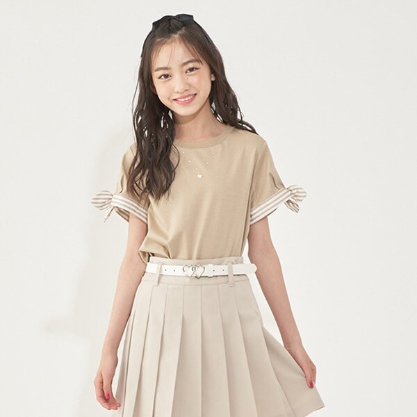 【抗菌・消臭】袖リボンマリンTシャツ