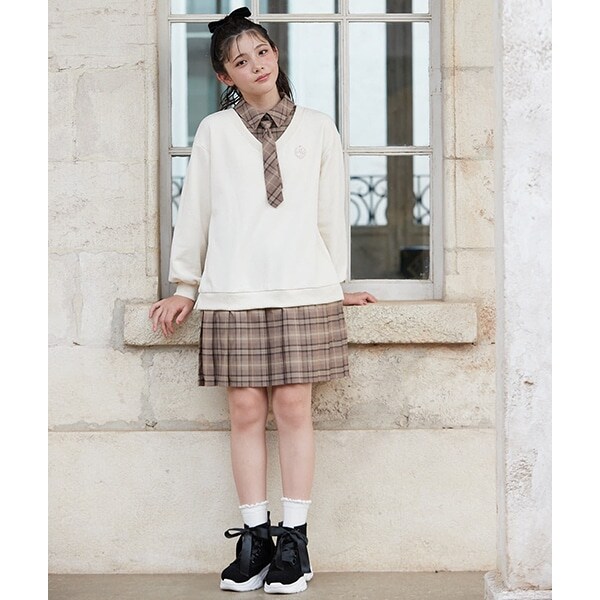 ネクタイつきドッキングワンピース