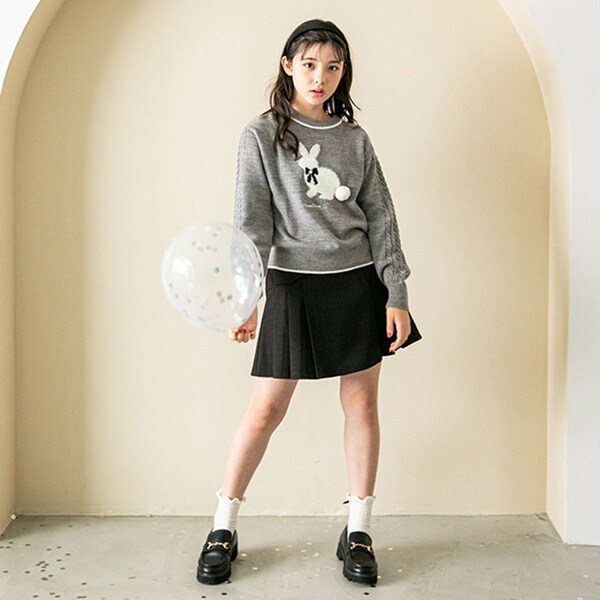 くるみバックルベルト ガーリープリーツスカパン