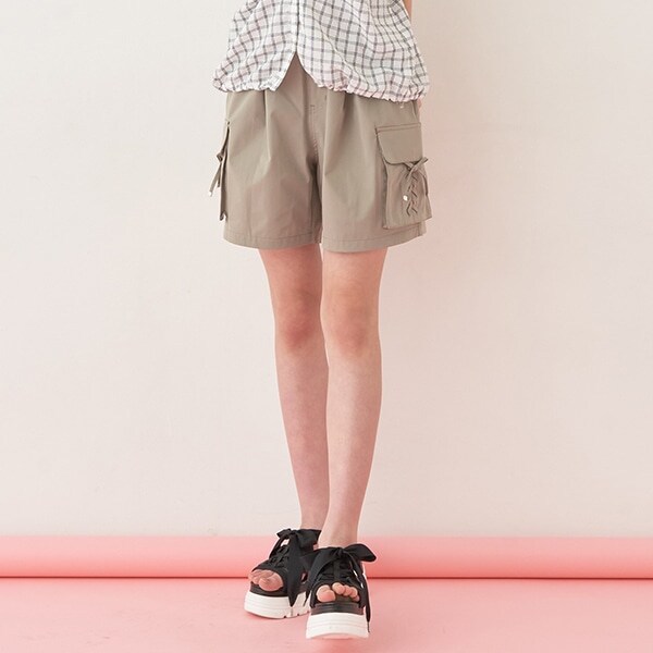 レースアップショートパンツ