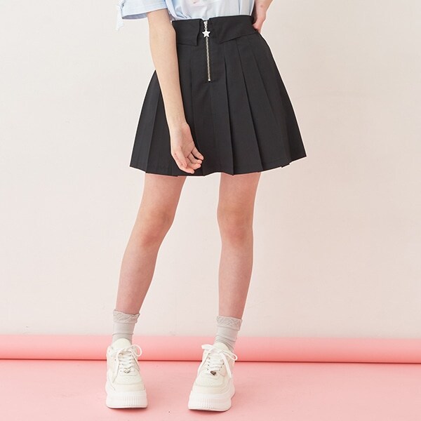 ウエスト折り返しジップスカパン