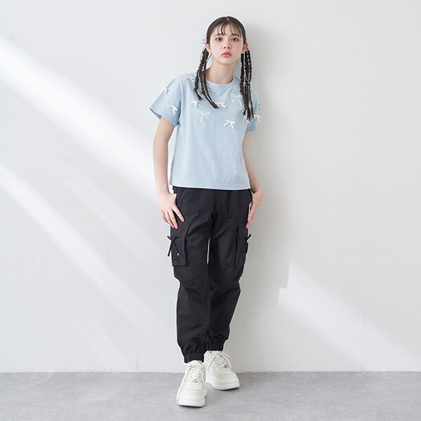 【吸水速乾】レースアップカーゴジョガーパンツ