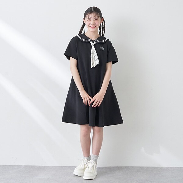 タイ付きセーラーワンピース