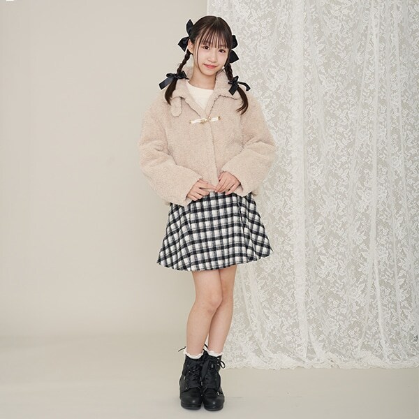 ふわもこボア　2WAYダッフルコート