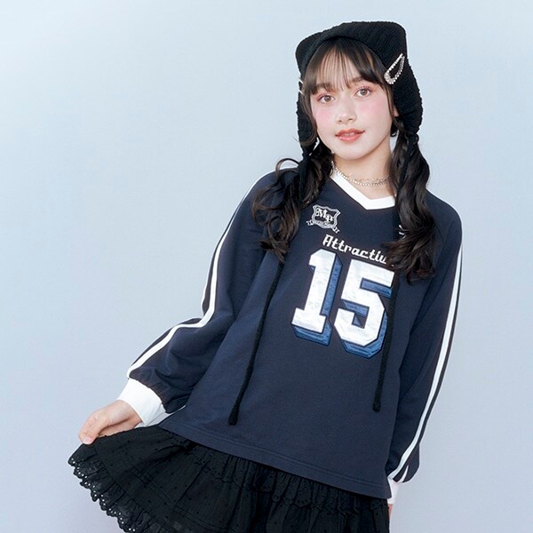 ナンバリング長袖Tシャツ