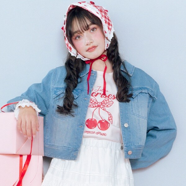 リボンフラップデニムジャケット