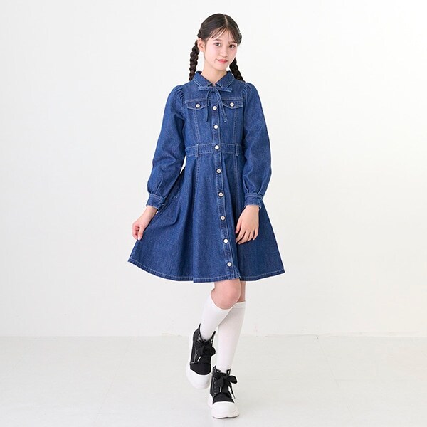 ボリュームスリーブフレアーワンピース