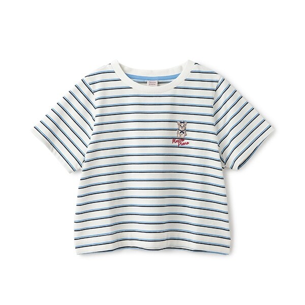 【Cuugal掲載】ワンポイント刺しゅうボーダーTシャツ