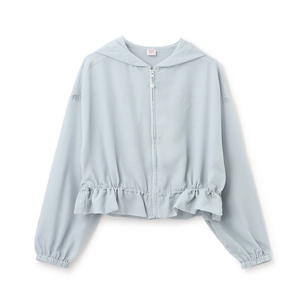 【接触冷感・UVカット】シアーショートパーカ