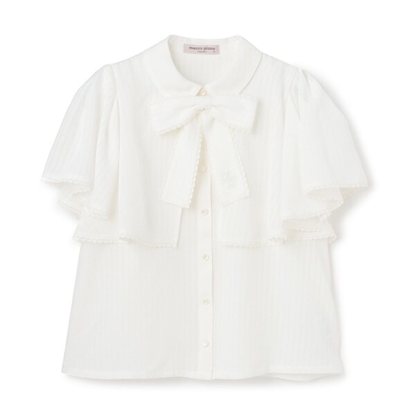 ケープフリルブラウス