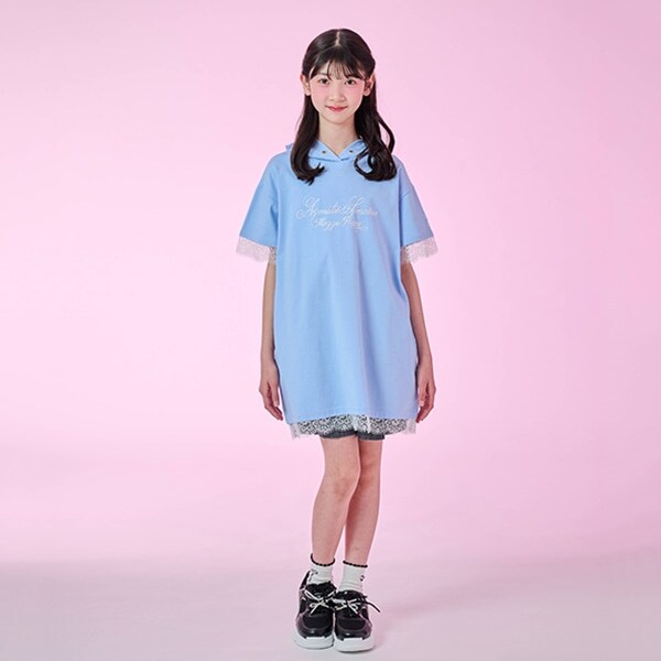 【ニコ☆プチ掲載】【接触冷感】レーストリミングパーカミニワンピース