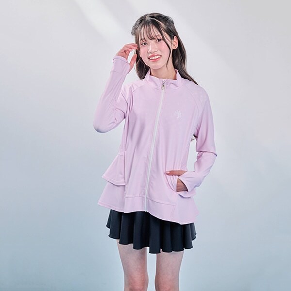 【SWIM】【UVカット】フリルラッシュガード