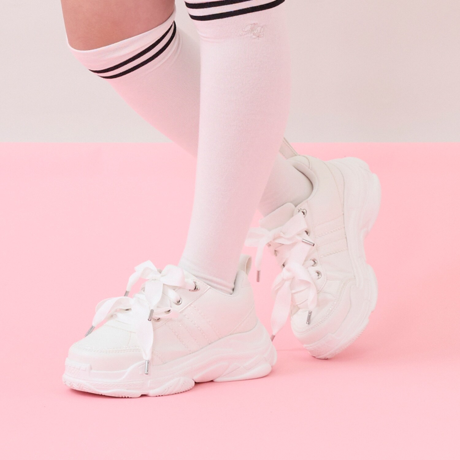 ダブルリボンダッドスニーカー