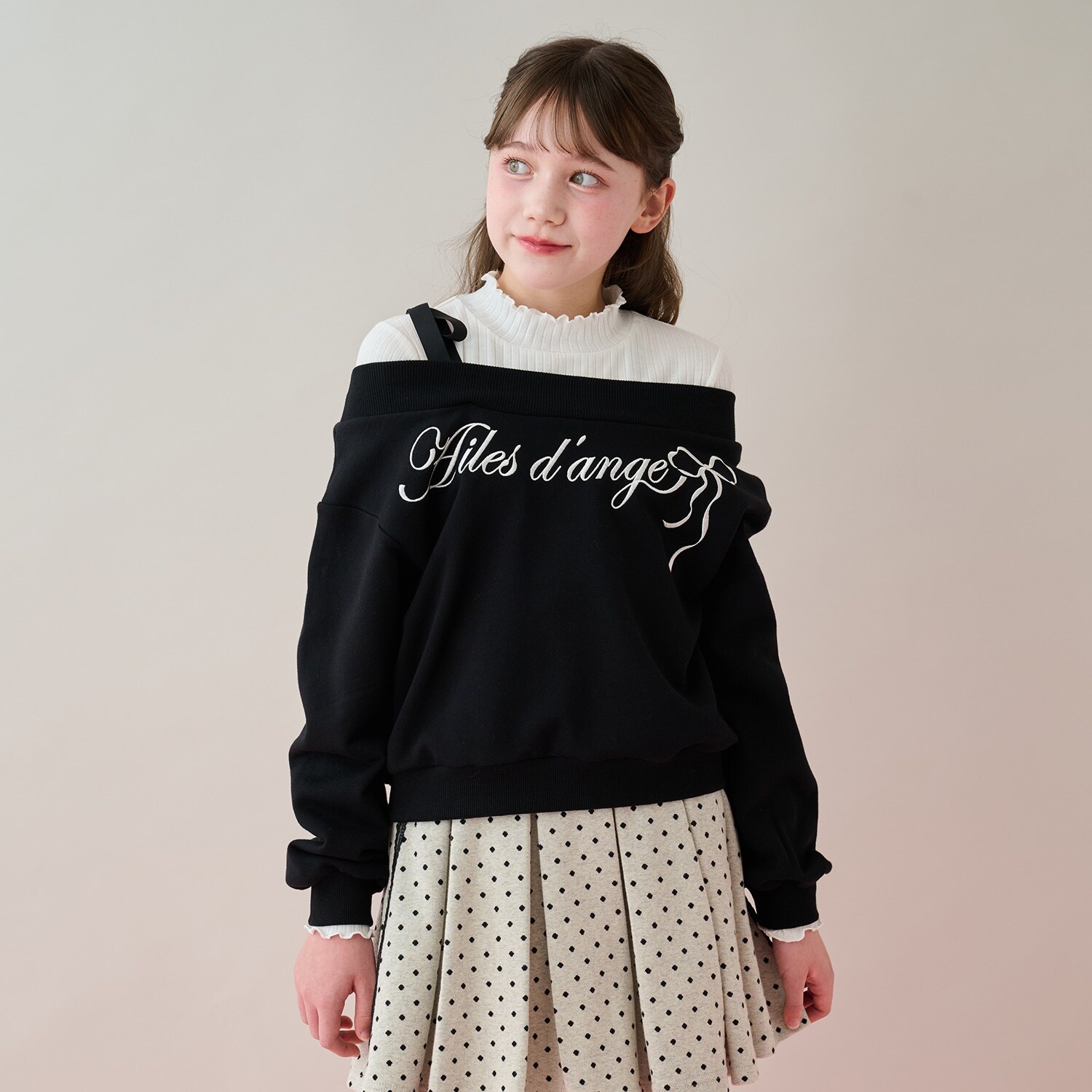 トレーナー＆Tシャツセット（オフショルダー仕様可能）