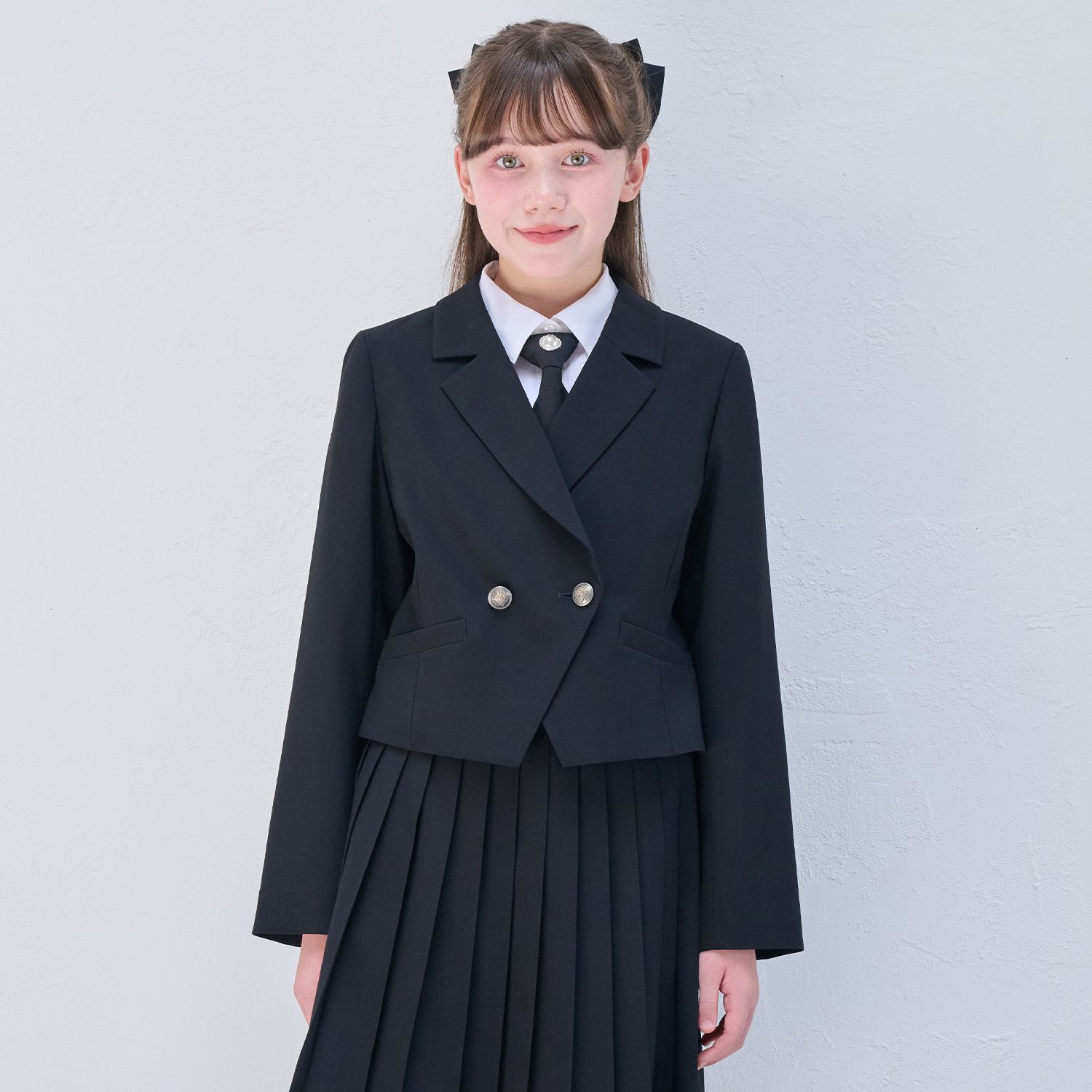 Wボタンショートジャケット