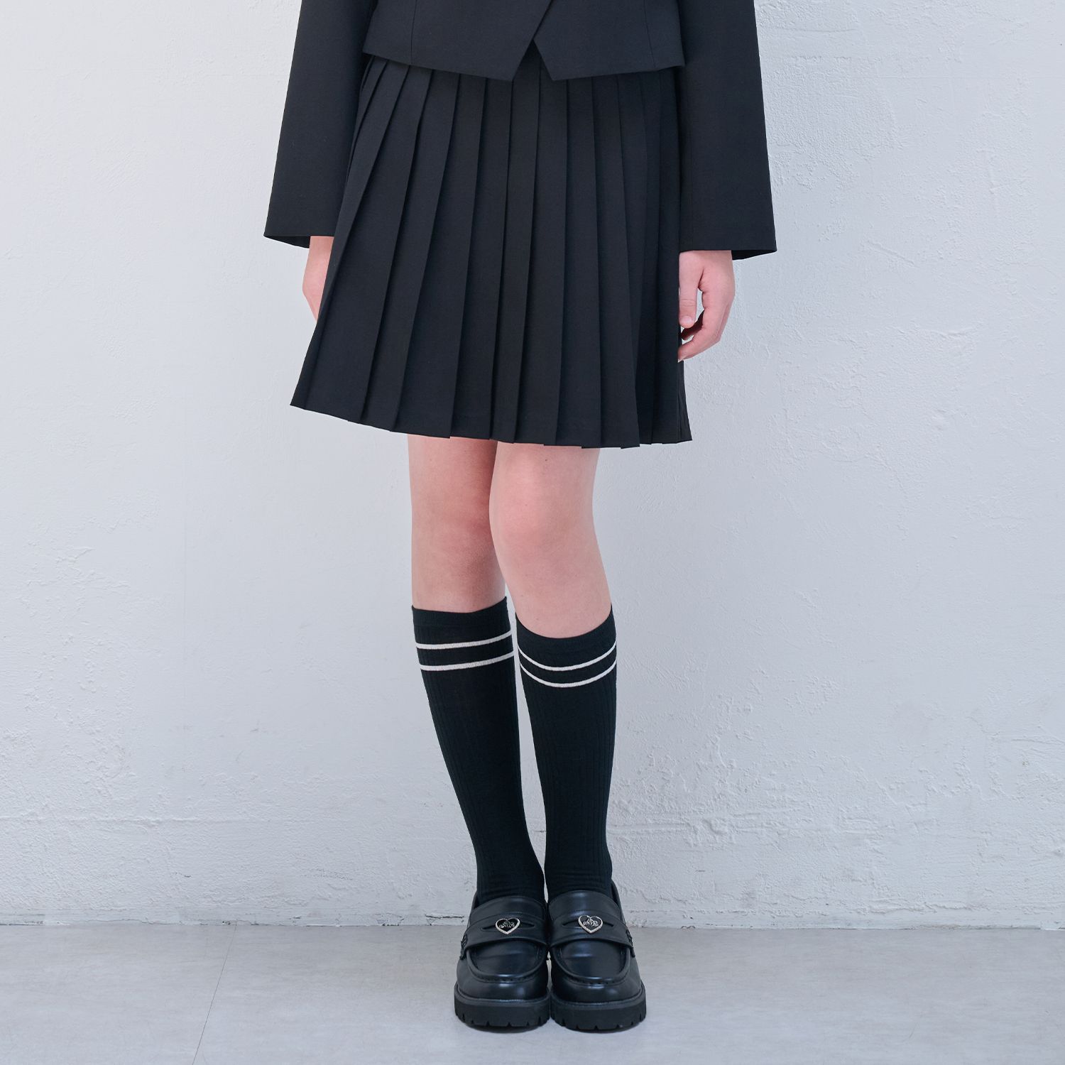 細プリーツスカパン