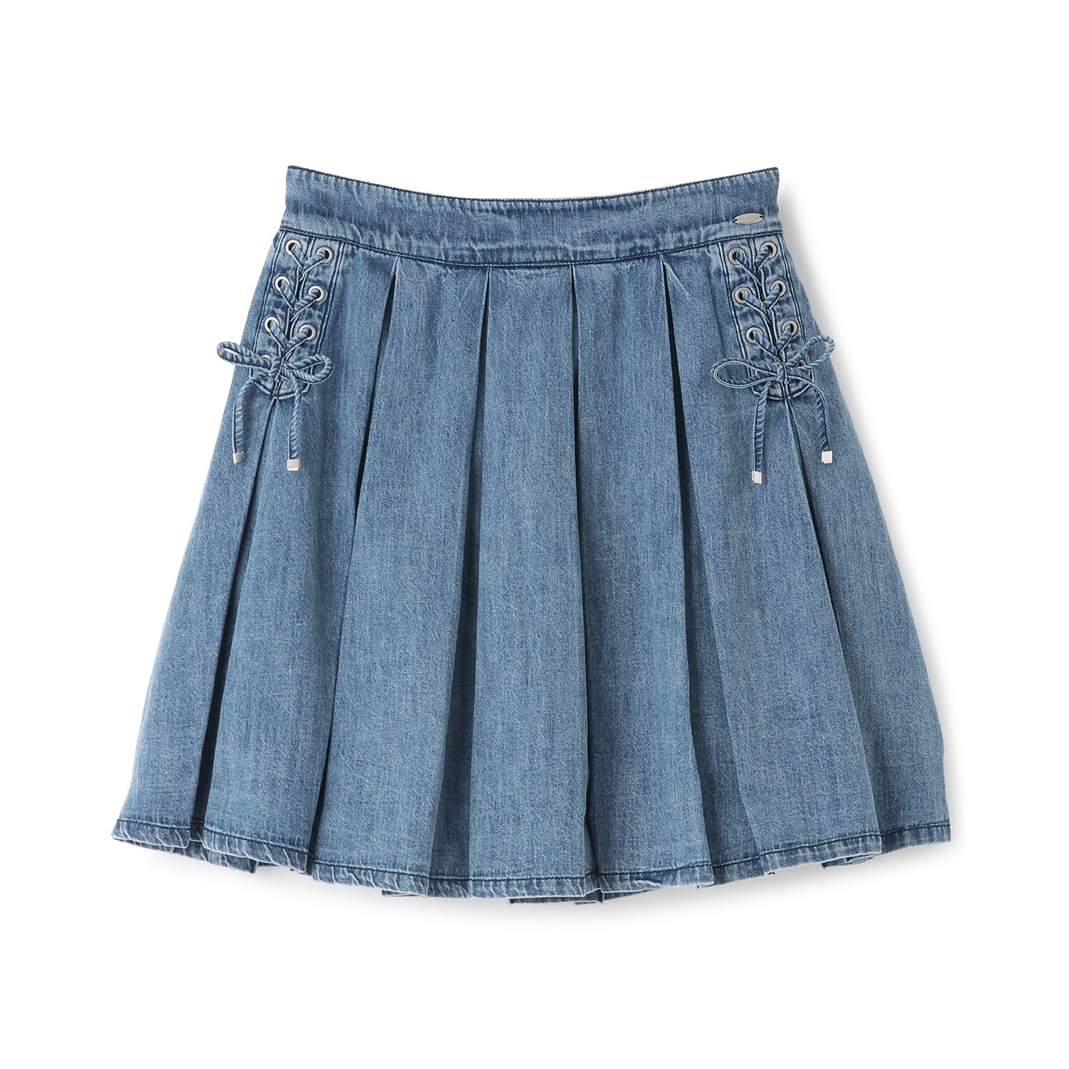 レースアップボックスプリーツスカパン