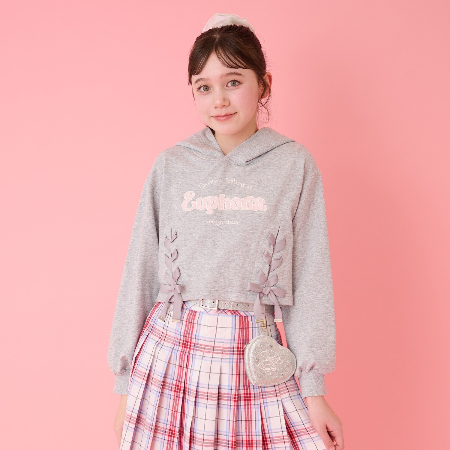 レースアップショート丈パーカ＆タンクトップセット