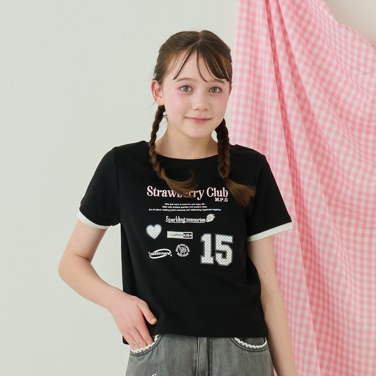 【接触冷感】ドットアップリケTシャツ
