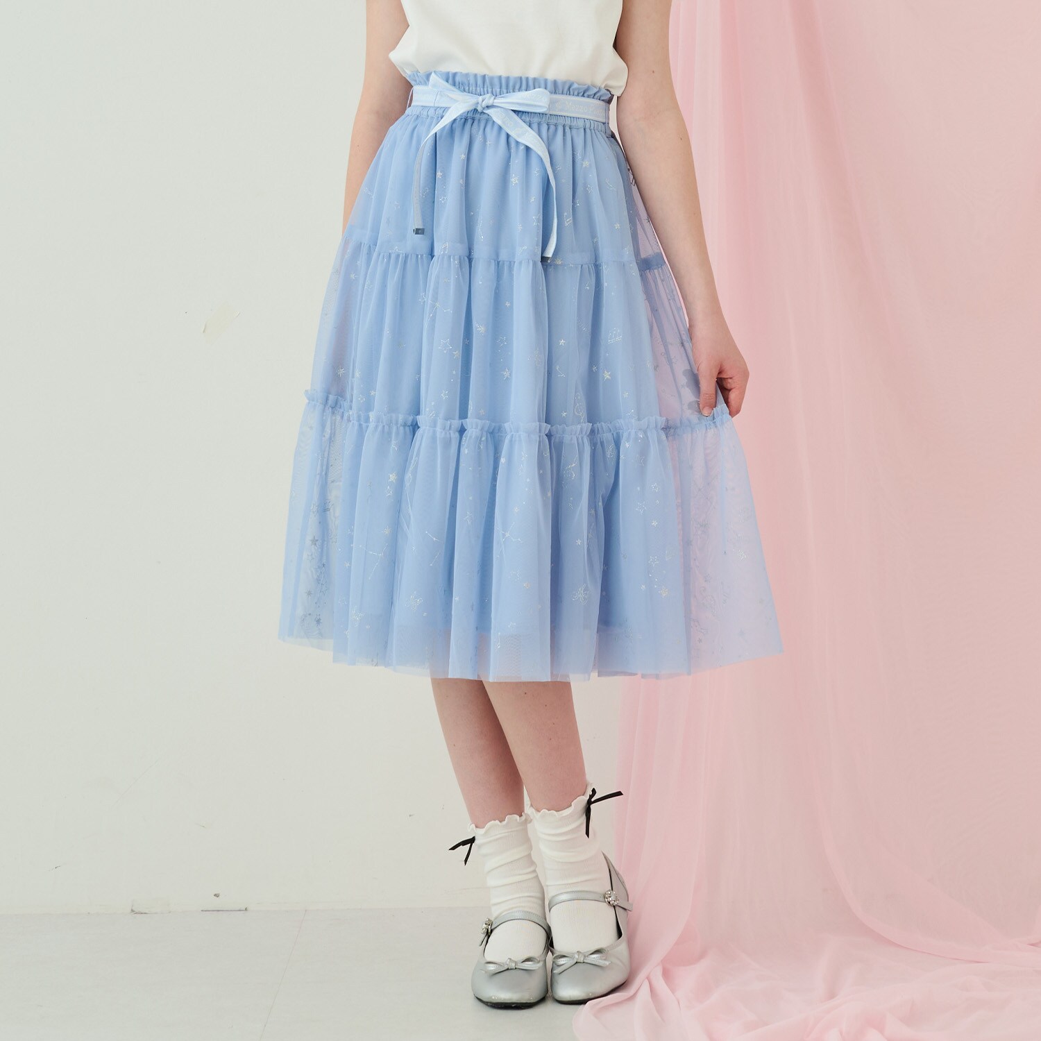 ラメプリントチュールスカート♪