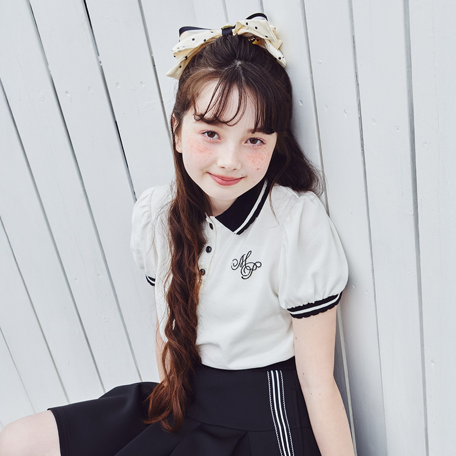 【吸水速乾・接触冷感】袖パフポロシャツ