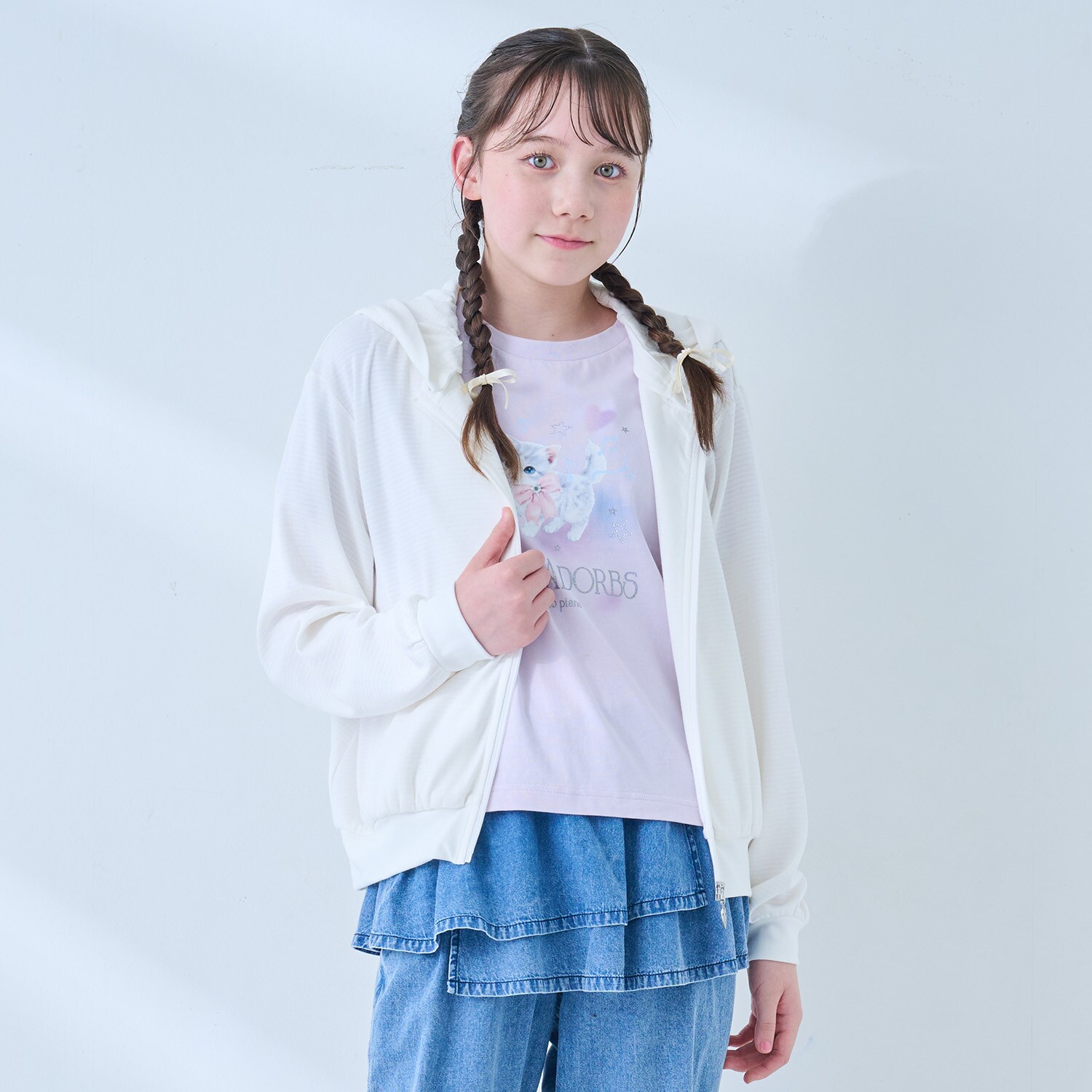 【UVカット】【接触冷感】シャドーボーダーパーカ