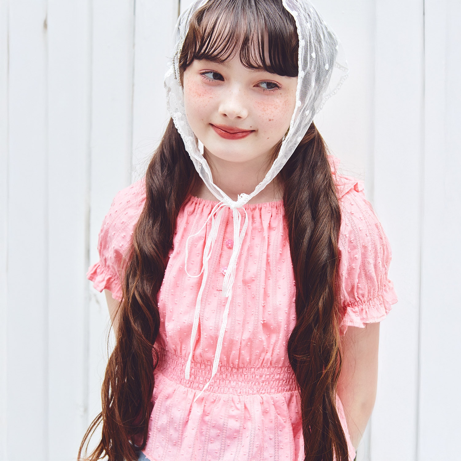 シャーリングブラウス＆キャミソールセット