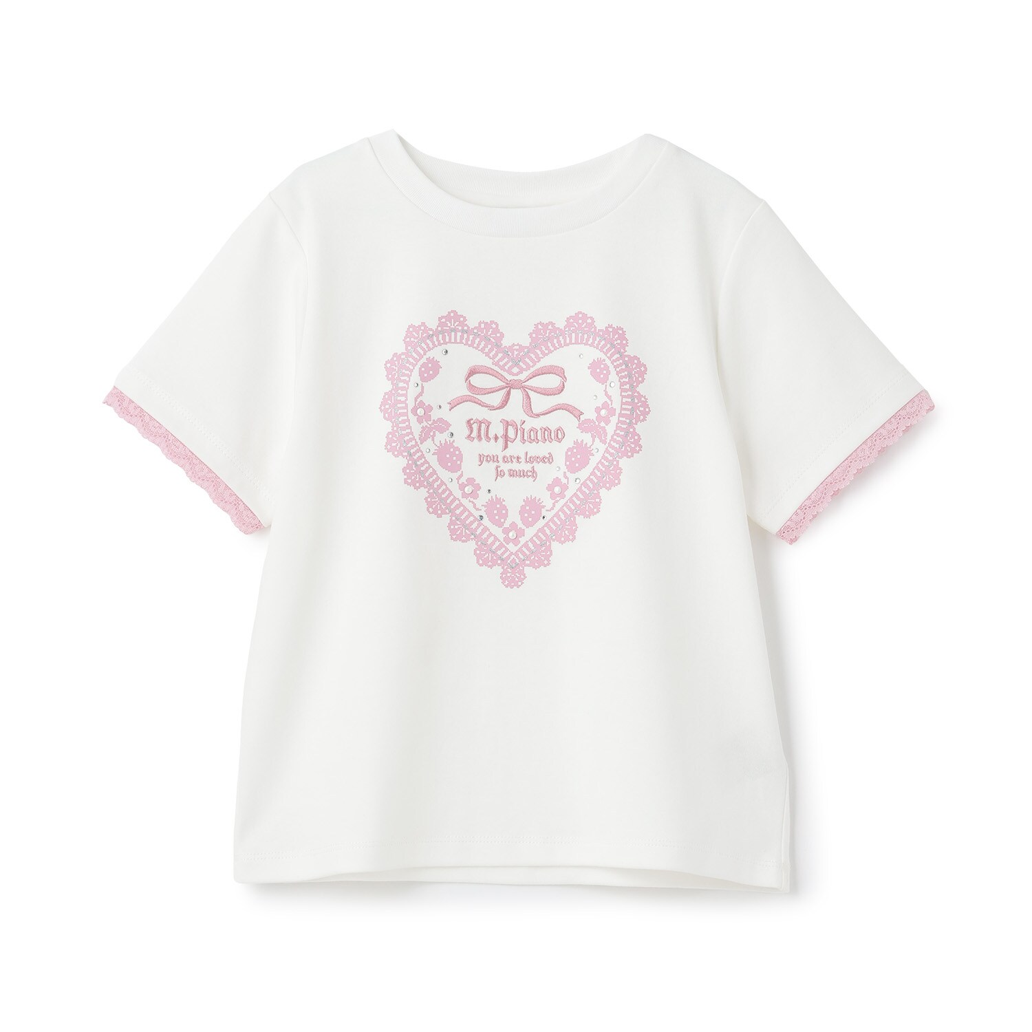 トリムレース半袖Tシャツ