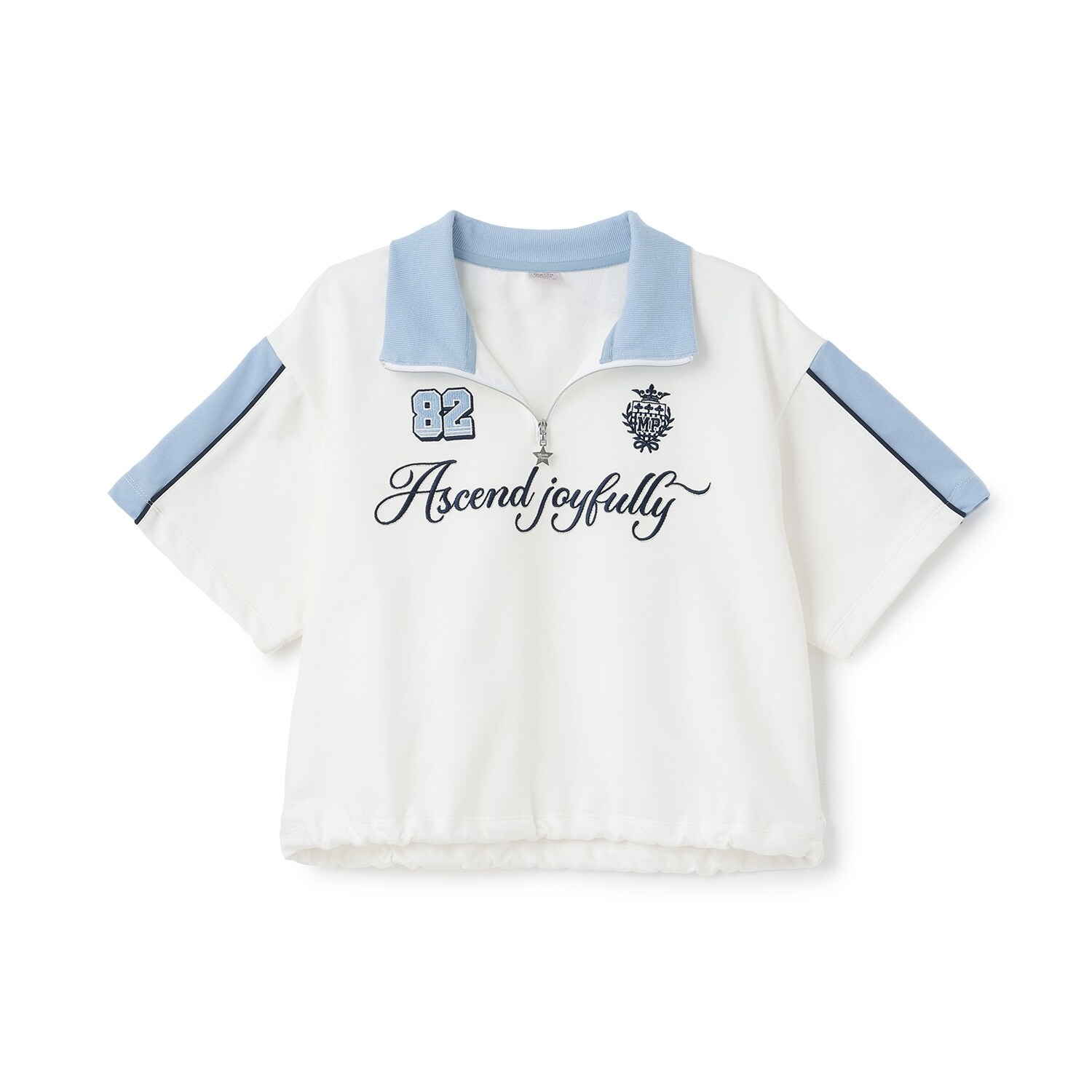 ハーフジップ半袖Tシャツ