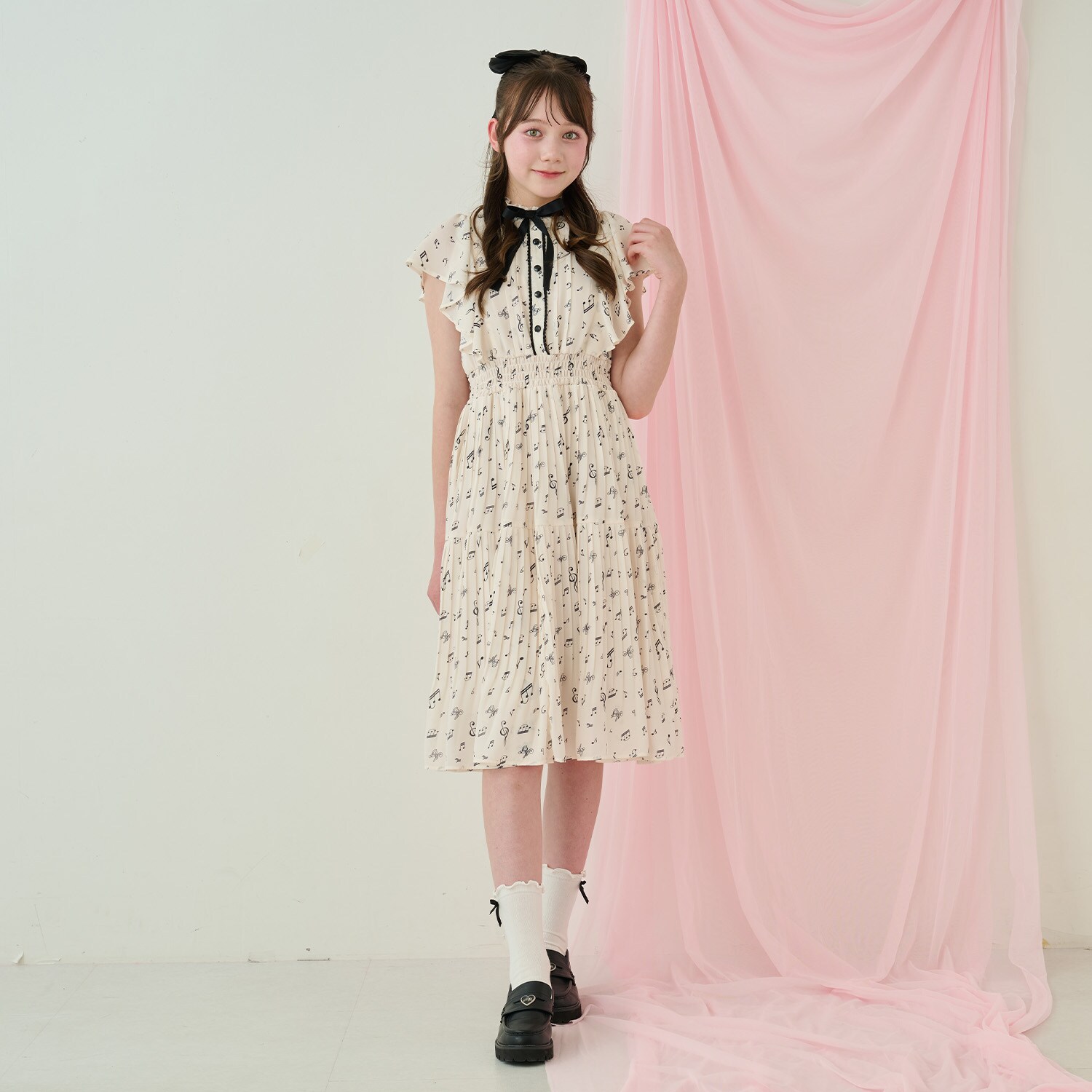 アソート生地プリーツワンピース♪