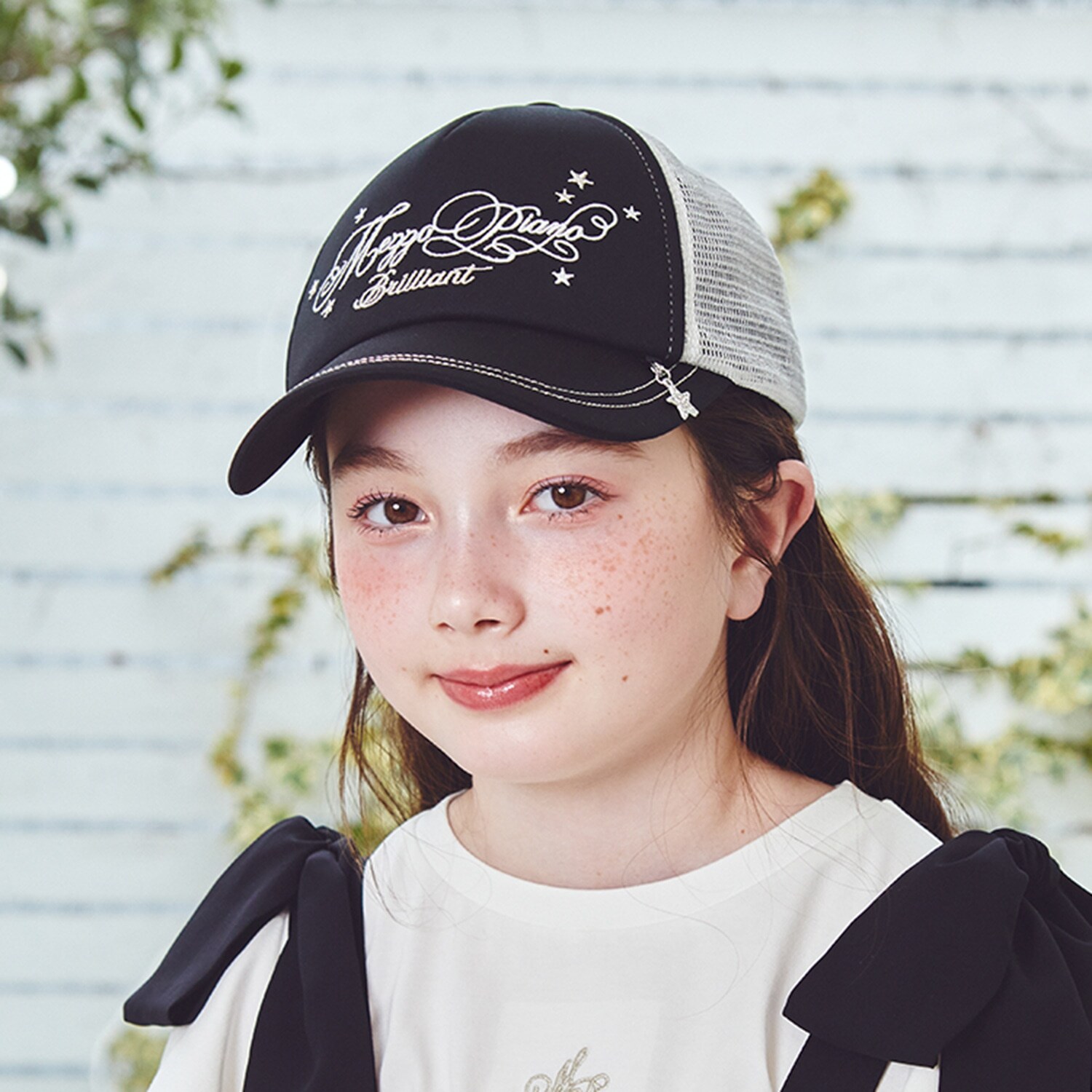 【冷感】STARチャームつきキラキラメッシュキャップ