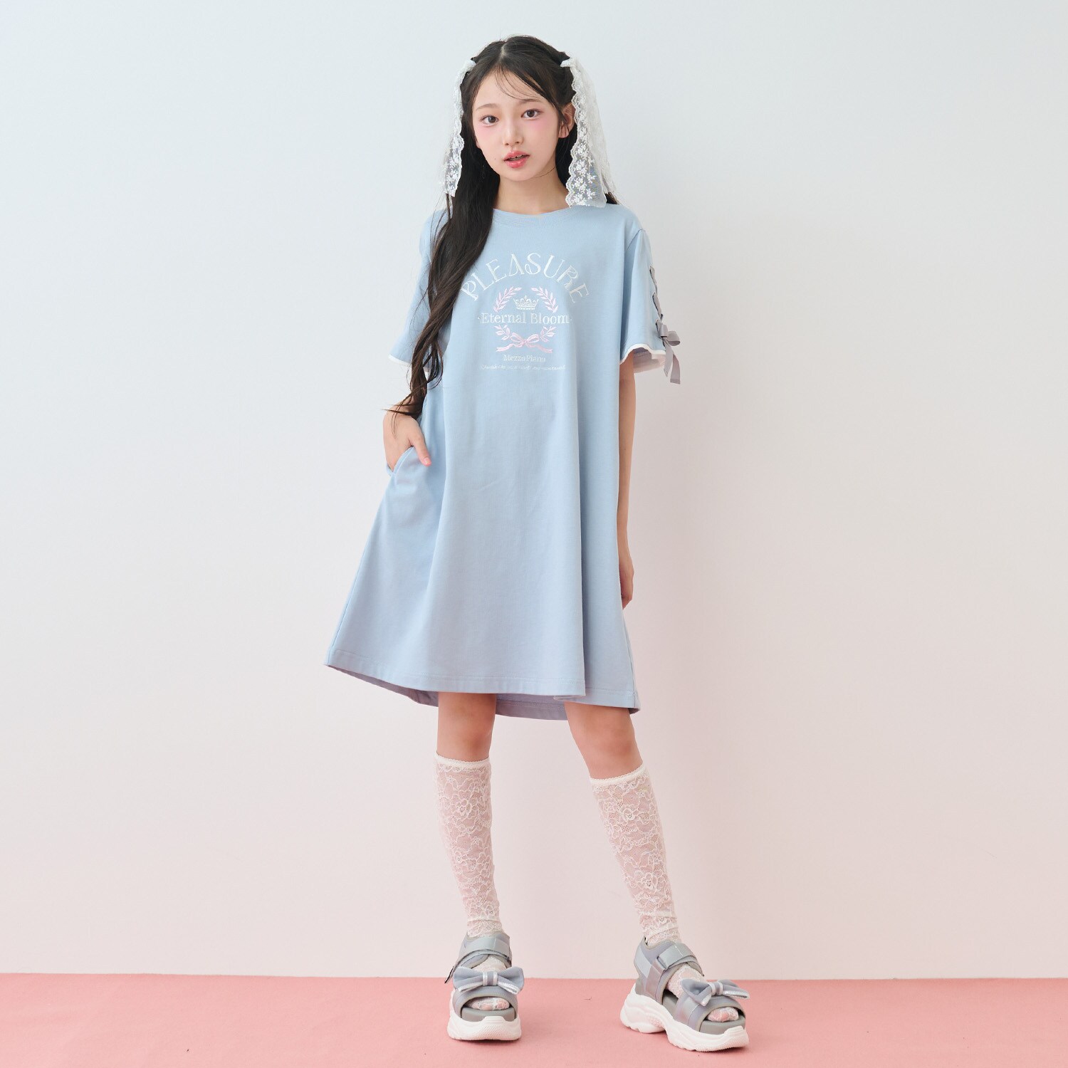 【接触冷感・吸水速乾】カレッジロゴTシャツワンピ