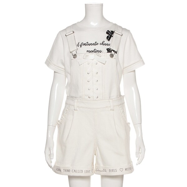 サロペットショートパンツ