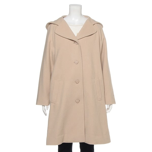 フードつきビッグカラーロングコート