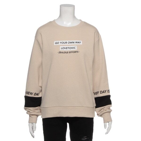 裏毛 袖切り替えトレーナー