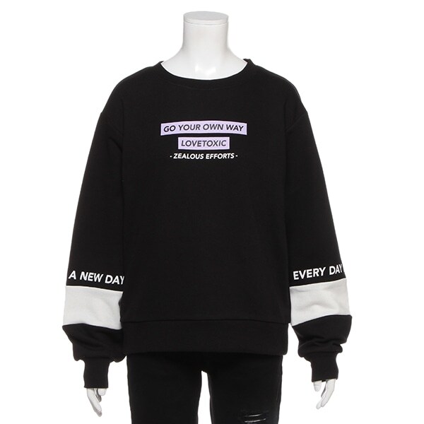 裏毛 袖切り替えトレーナー