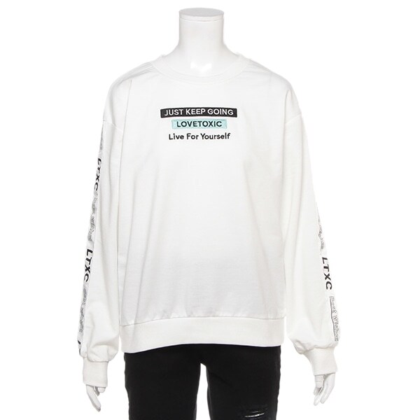 ミニ裏毛 テープロゴトレーナー