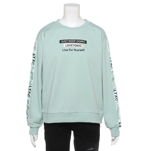 ミニ裏毛 テープロゴトレーナー