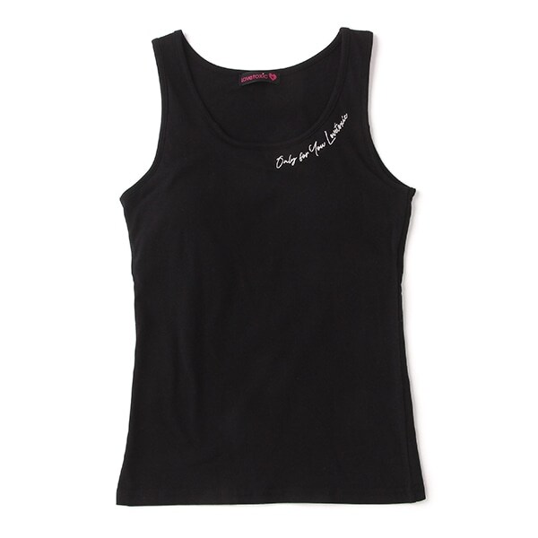 吸水速乾 カップつき刺しゅうタンクトップ