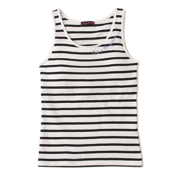 吸水速乾 カップつき刺しゅうタンクトップ