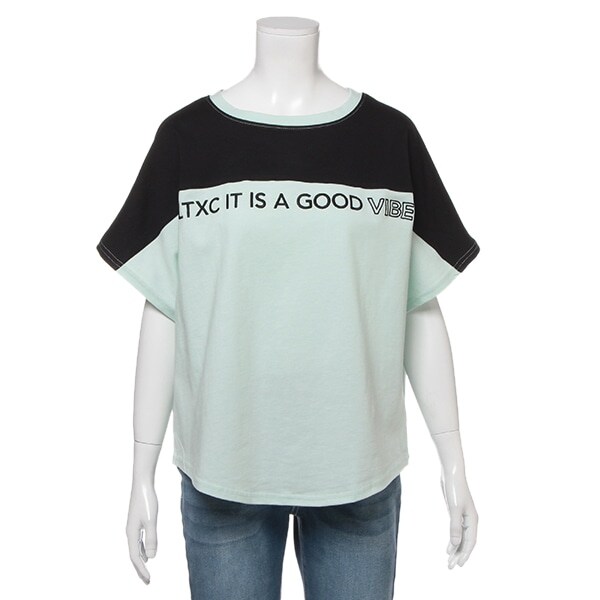 USAコットン バイカラービッグTシャツ