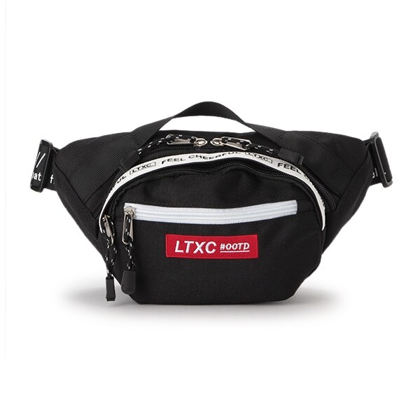 スクエア刺しゅうウエストバッグ