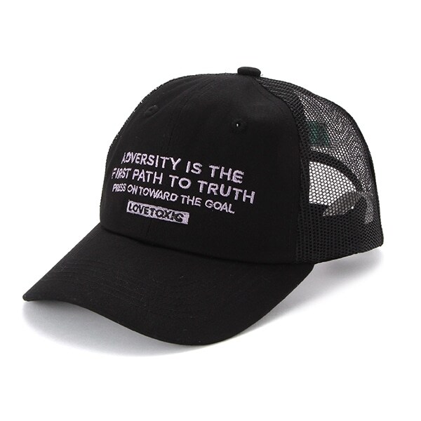 ロゴ刺しゅうメッシュキャップ