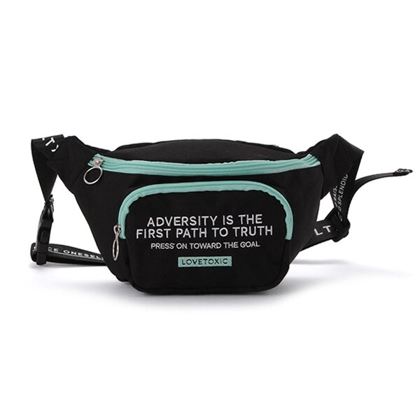 ロゴ刺しゅうウエストバッグ