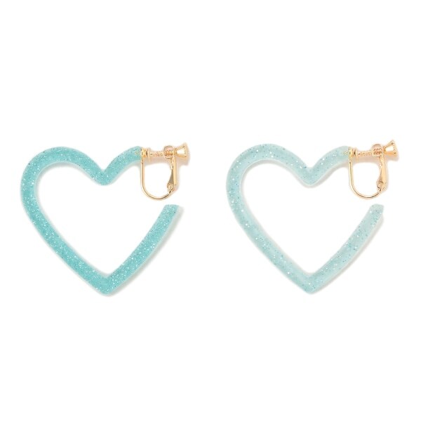 ハートフープイヤリング