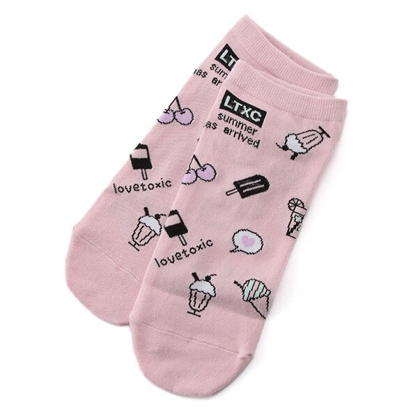 スイーツ総柄スニーカーインソックス