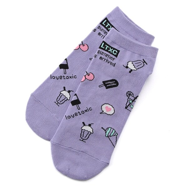 スイーツ総柄スニーカーインソックス