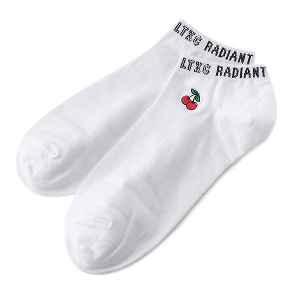 ワンポイント刺しゅうロゴスニーカーインソックス